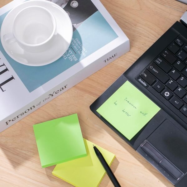 Wowivy 24 Pads - 3 in x 3 in Sticky Notes, 8 Colors Post Self Stick Notes Pads -  82 Sheets/pad - Image 5