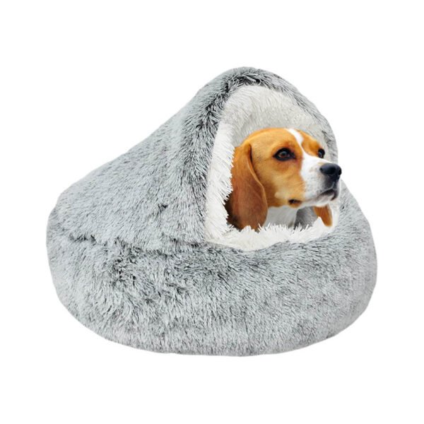alming Dog Bed Fluffy Plush Pet Bed under 10kg,Washable Anti Anxiety Small Medium Dog Bed