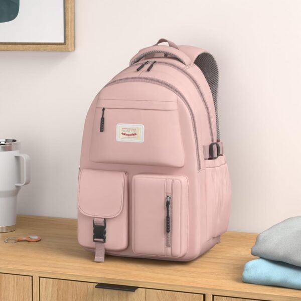 FIORETTO Lightweight School Backpack Womens, Cute School Bag for Girls - Pink - Image 2