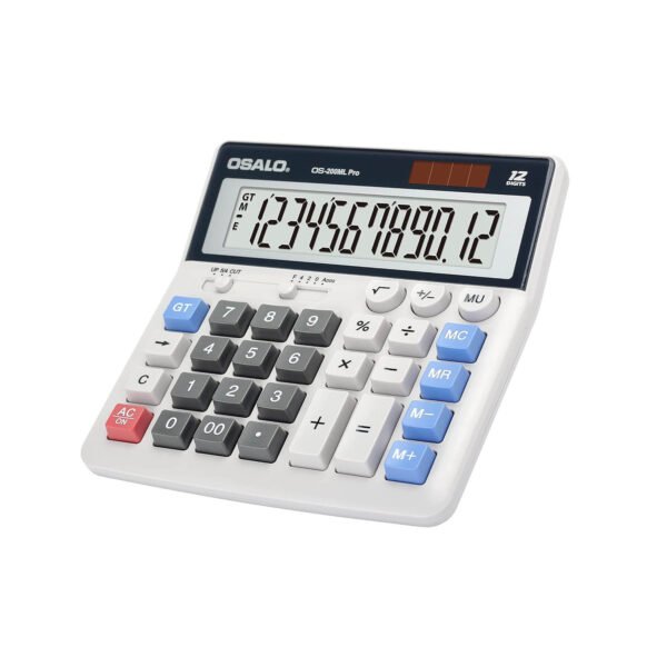 OSALO Desktop Calculator Extra Large LCD Display 12-Digit Big Number Accounting Calculator (OS-200ML)