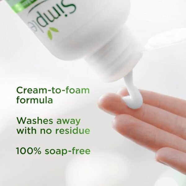 Simple Replenishing Cream Cleanser Face Cleanser - with 11% Ceramide Boosters and Hyaluronic Acid 230 ml - Image 3