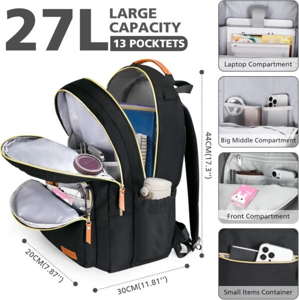 MOCOCITO Backpack for School School Bags Casual Daypacks for Girls and Boys Lightweight Backpack 15.6" - Image 3