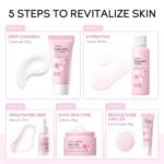 LAIKOU SkinCare Set, JAPAN Sakura Skin Care Sets & Kits - Cleanser,Toner,Face Serum,Eye Cream, Face Cream, Gift Set for Teenage Girls Women Mom Daughter Birthday, Travel Kit for All Skin Types, 5pcs - Image 7