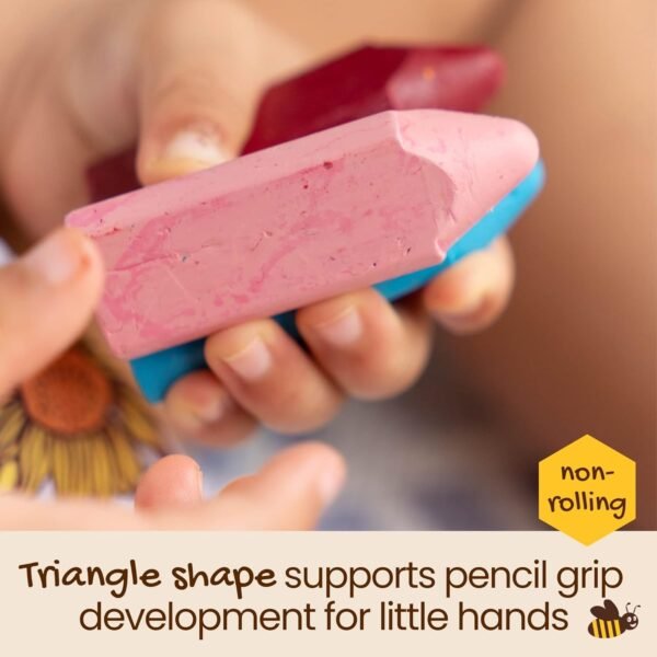 Honeysticks Triangular Crayons - 100% Pure Beeswax - Toddlers Ages 1-3, 2-4 - Handmade in New Zealand 10 Pack - Image 3