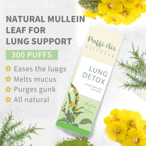 Puffi Air Inhaler 2-Pack - Lung Detox & Breathing Support - 300 Puffs Per Inhaler - Image 4