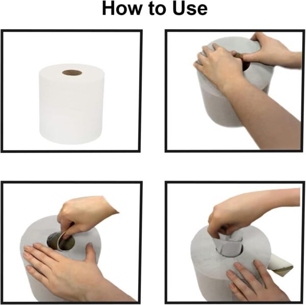 Tork 130062 Heavy-Duty Wiping Paper / 2 Ply, White / 2 x 170m / Ø 26.2cm - Image 2