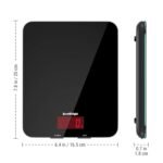 ACCUWEIGHT 201 Digital Kitchen Scales with Tempered Glass Platform Electronic Weighing Food Scale with Backlit LCD, 5kg/11lb - Image 5