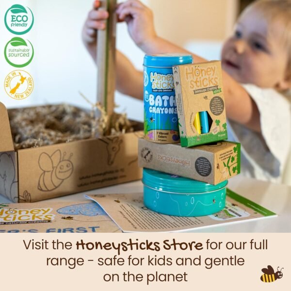 Honeysticks Triangular Crayons - 100% Pure Beeswax - Toddlers Ages 1-3, 2-4 - Handmade in New Zealand 10 Pack - Image 4
