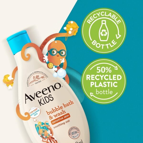 Aveeno Baby KIDS Bubble Bath & Wash 250ml - Image 3
