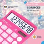 CATIGA CD-8185 Office and Home Style Calculator - 8-Digit LCD Display (Pink) - Image 3