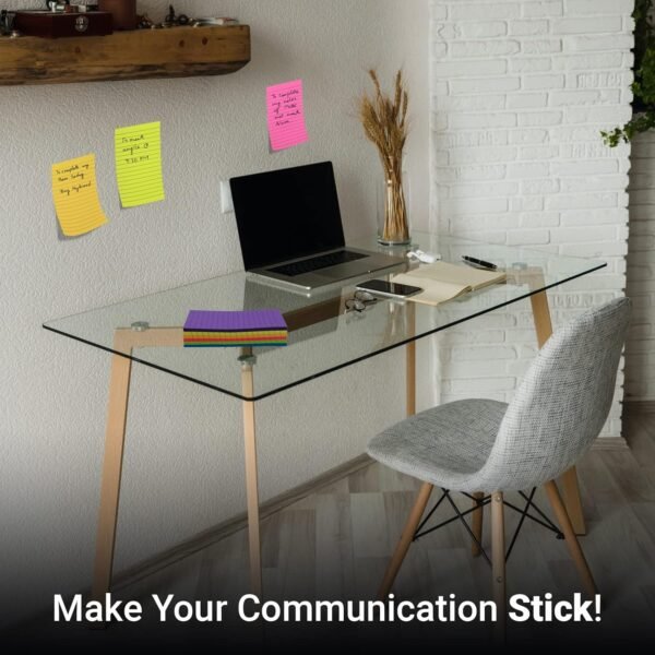 4 in x 6 in Lined Sticky Notes for Post,6 Bright Colors Self-Stick Notes, 45 Sheets Per Pad, 6 Pads, 270 Sheets Total - Image 5